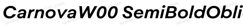 CarnovaW00 SemiBoldOblique Regular字体转换